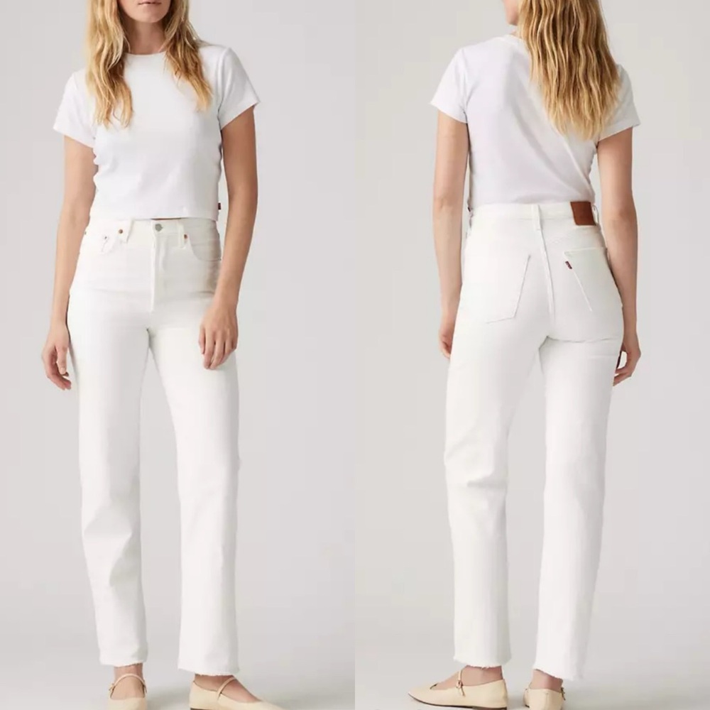 Levi's Women's Straight Leg Jeans - White